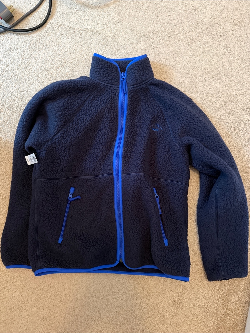 NWT Aritzia TNA fleece XS blue